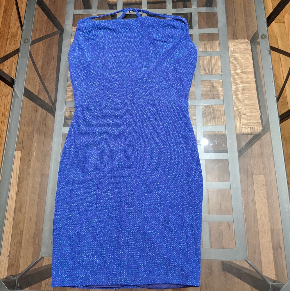Blue Metallic Cocktail dress by Midnight